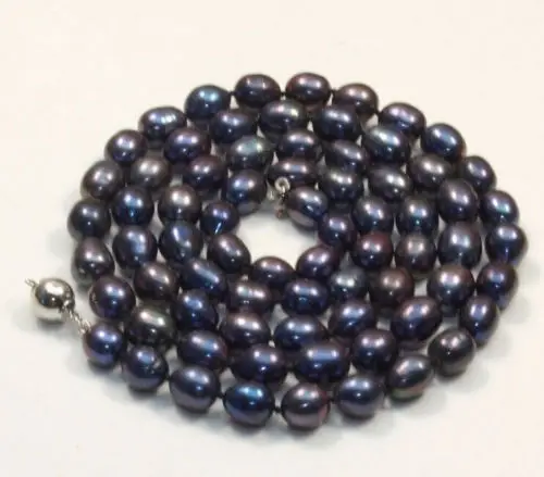 

08151 HUGE Beautiful 49''10-12mm baroque Natural tahitian black pearl necklace