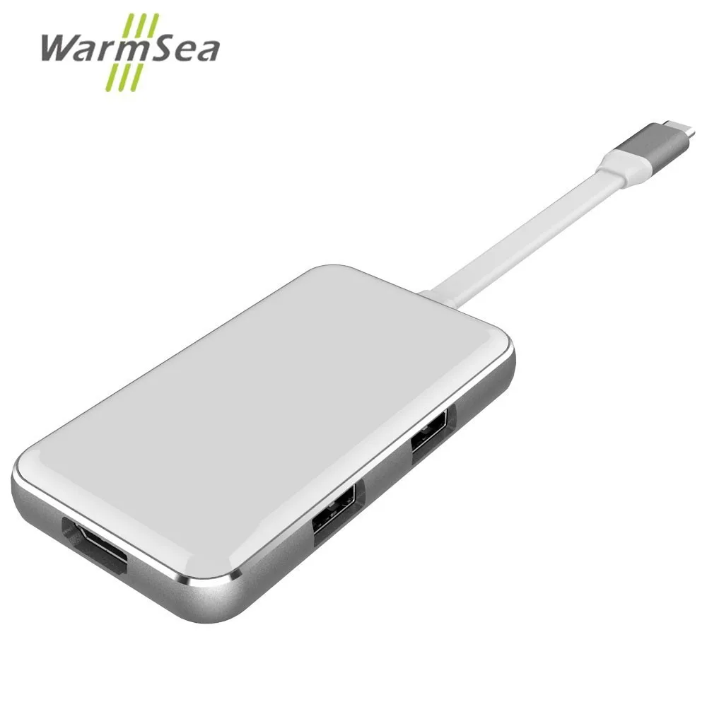 

USB Type C Hub Thunderbolt 3 Adapter with USB 3.0 4K HDMI PD Power SD TF Card Reader USB Extension Docking For Macbook Pro