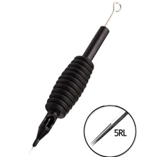 5RL одноразовые татуировки сцепление трубка с Ассорти иглы 3/"(19 мм) татуировки питания 40 шт./лот