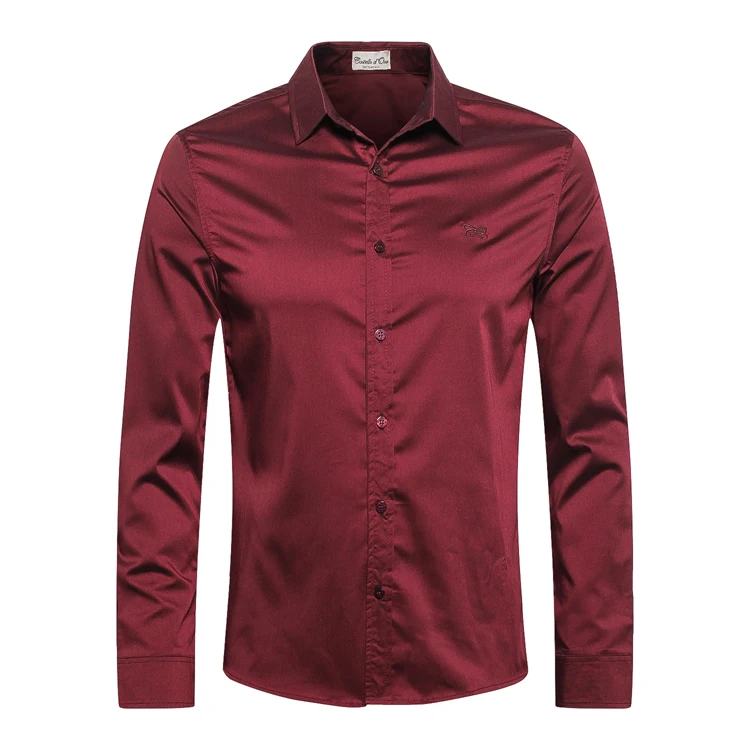 Billionaire рубашка для мужчин 2019 Новинка весны модные бизнес повседневное Вышивка печати сплошной цвет Англия M-4XL Бесплатная доставка