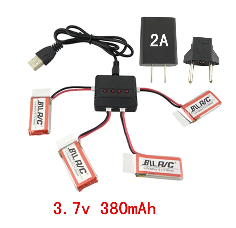 Bllrc вертолет литиевая батарея 4 шт. 3 7 V 380 мА/ч и в 1 Dual USB Автомобильное зарядное