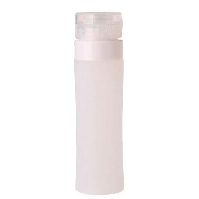80 мл силиконовая бутылка для путешествий косметическая Сжимать Пресс бутылка упаковка бутылка лосьон шампунь контейнер для ванной пресс бутылка складной - Цвет: Clear