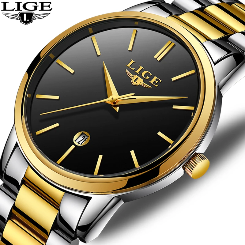 

2018 LIGE Ultra thin Fashion Male Wristwatch Top Brand Luxury Business Watches Waterproof Scratch-resistant Men Watch Clock +BOX