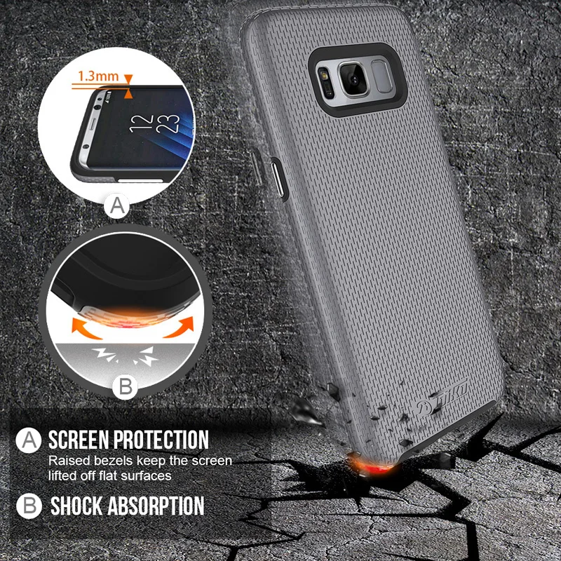 Чехол бампер TOIKO X Guard 2 в 1 для Samsung Galaxy S8 Plus жесткий чехол накладка из мягкого ТПУ