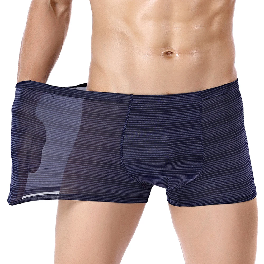 

EVES 2019 NEW Summer Soft Underwear Men Boxer Shorts High Stretch Mens Underwear Lightweight Silk Smooth Sexy Male Panties