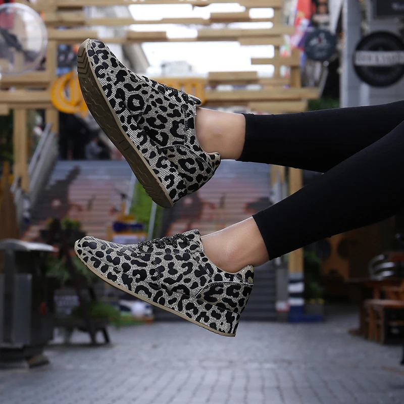 Dropshipping Women Casual Shoes Sexy Leopard Print Women Sneakers Shoes Zapatos De Mujer Sapato Feminino XXZ63