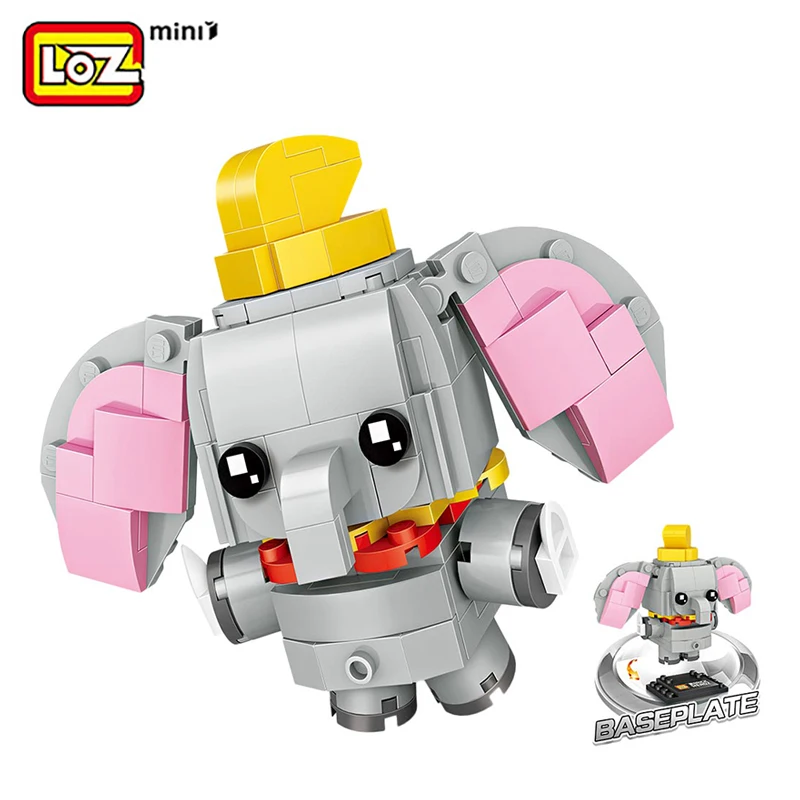 LOZ мини блоки Фигура мультфильм Животные слон строительные блоки кирпичи для детей игрушки Пластик сборки игрушки для детей 1452