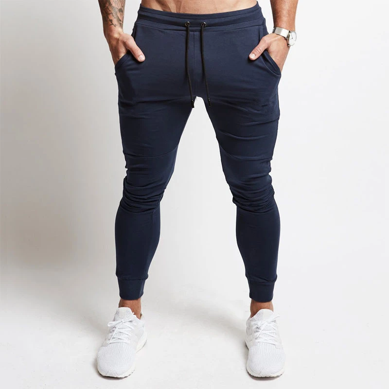

Men's Breathable Cotton Solid Color Thin Gym Training Tight Pants Running Cycling Sport Fitness Exercise Leggings Dropshipping