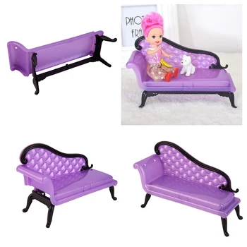 

Cute Princess Dreamhouse Chair Sofa Furniture Mini Purple Dolls Dollhouse Sofa Chair Furniture For Doll Baby Toys Girls Gift