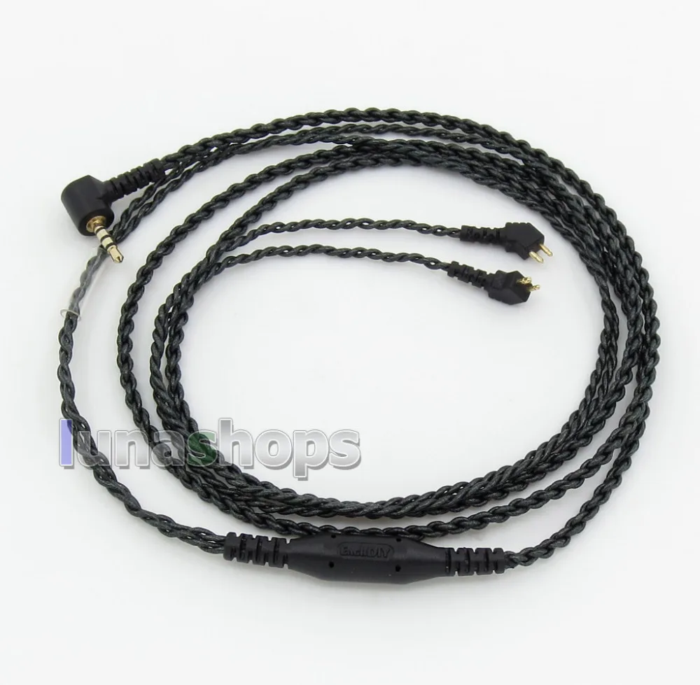 3.5mm/ 2.5mm TRRS Balanced 100 Ohm Silver Foiled Earphone Cable For Etymotic ER4B ER4PT ER4S ER6I ER4 