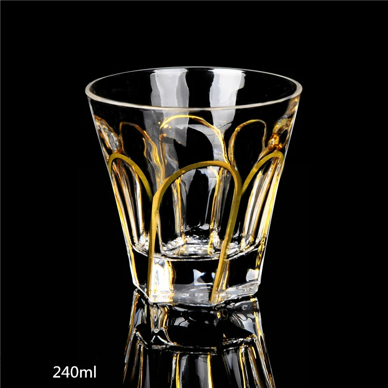 Тонкая талия Trace золото кристалл виски Стекло чашей аквавит Чивас с вином XO Стекло бар васос де Cristal verre vin vidro