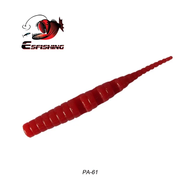 ESFISHING Polaris 42mm Sinking Artificial Silicone Soft Worm Baits Softness Pesca Tackle Winter Ice Fishing Lures Free shipping PA61