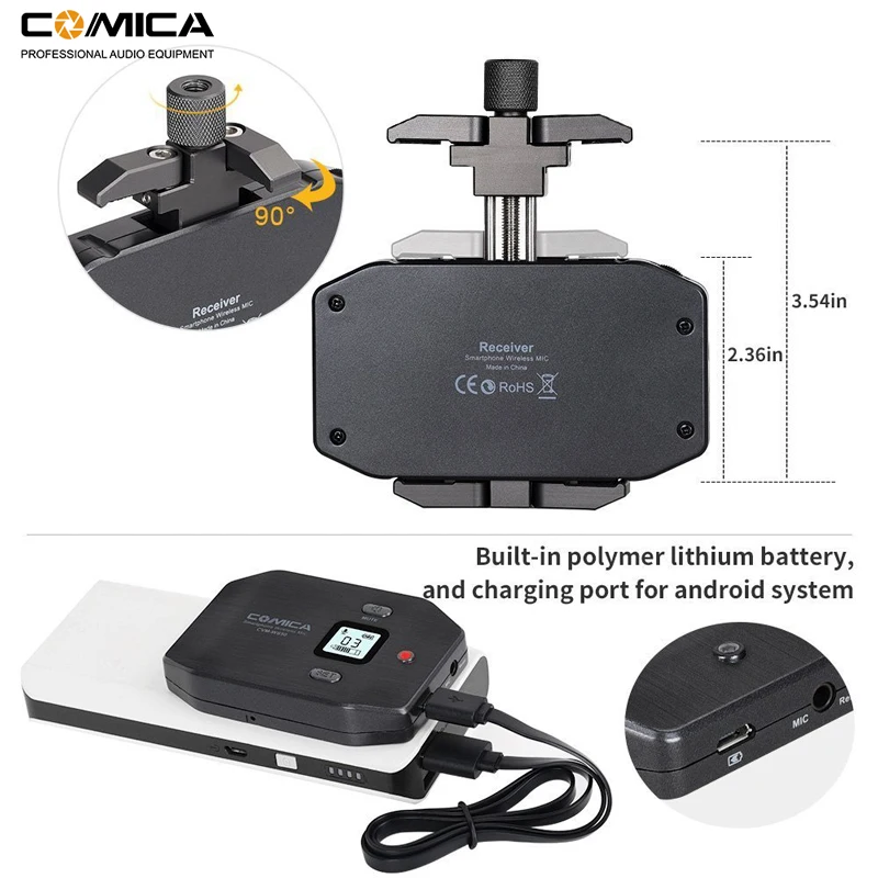 Wireless Smartphone Microphone System Comica CVM