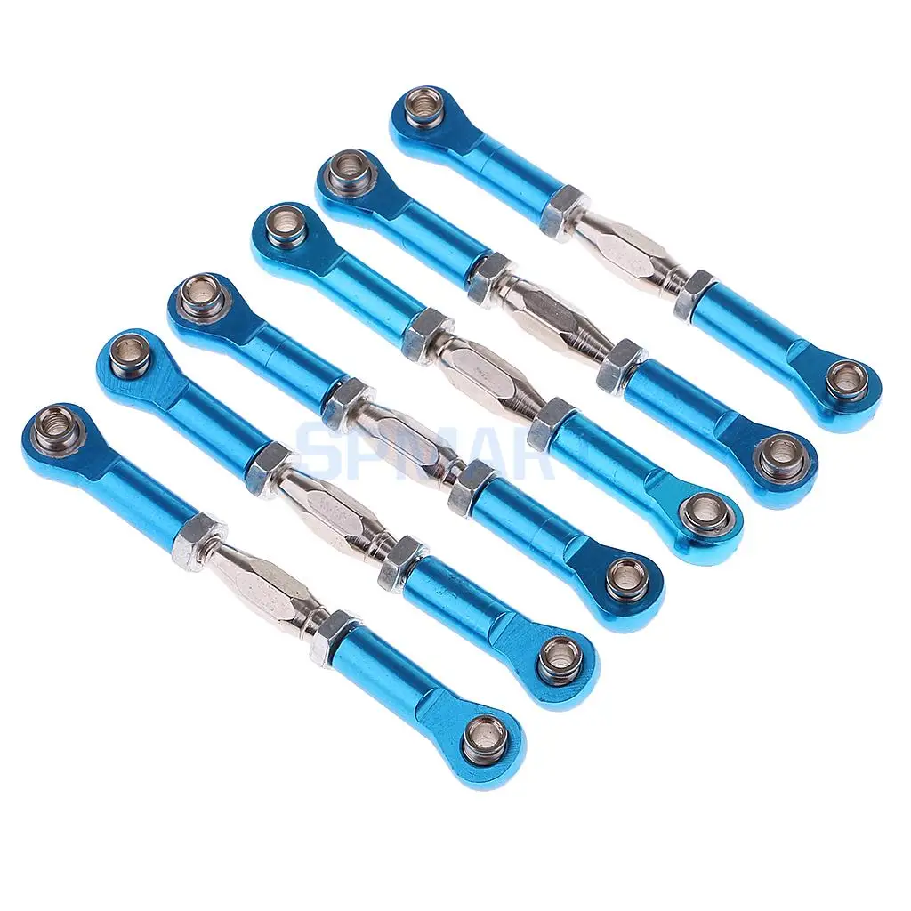 6Pcs 1/10 RC Car Steering Servo Linkage Turnbuckle Front Rear 166617 166017 106017 for Redcat HSP Truck