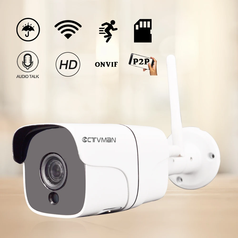 CTVMAN Security Camera Wifi 1080p IP Cameras Outdoor Waterproof Network Wireless Audio SD Card