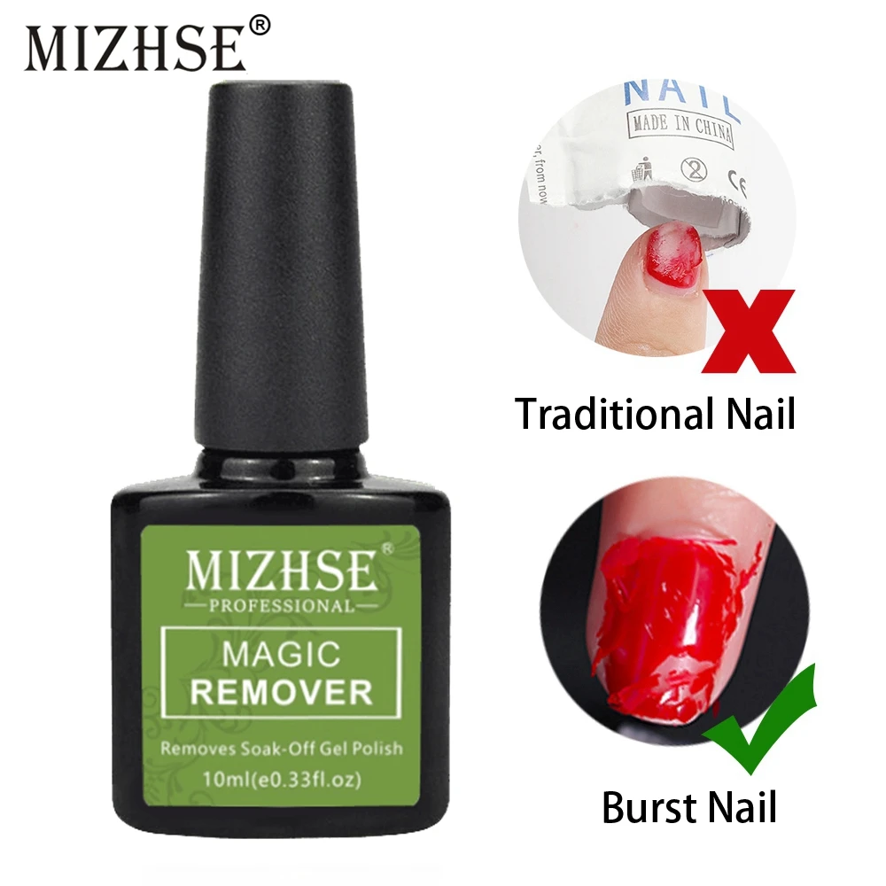 

MIZHSE Burst Magic Remove UV Gel Nail Polish Magic Remover Soak off Nail Art Primer Acrylic Clean Degreaser For Nail Lacquer
