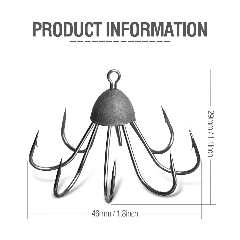DONQL 3pcslot Combination Fishing Hooks Explosion Coil Keeper Fishhook Octopus Monsters Hooks Carp Fishing Accessories (5)