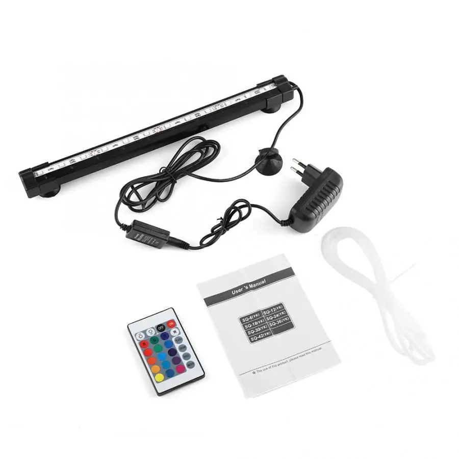 

TTOPINCN Waterproof Submersible RGB LED Aquarium Light Bar US Plug 100-240V Submersible Underwater Clip