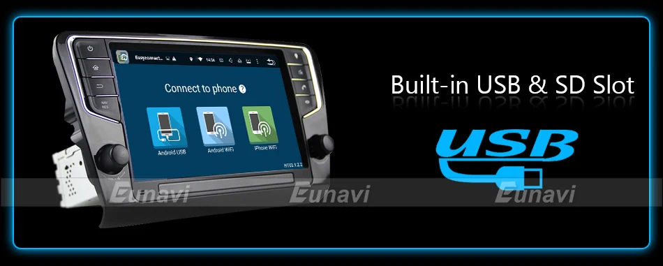 Eunavi 9 ''1 Din Android 9,0 автомобильный Радио плеер gps навигация 2G ram для Volkswagen Octavia 3g wifi bluetooth