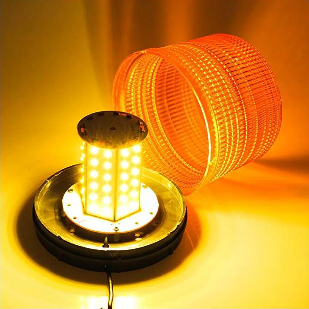 

DC10-30V высокого светильник 72LED полицейский автомобиль светильник s Строб вращающийся сигнальный фонарь светильник Инженерная вилочный погрузчик Топ предупреждающий круглый светильник Янтарный