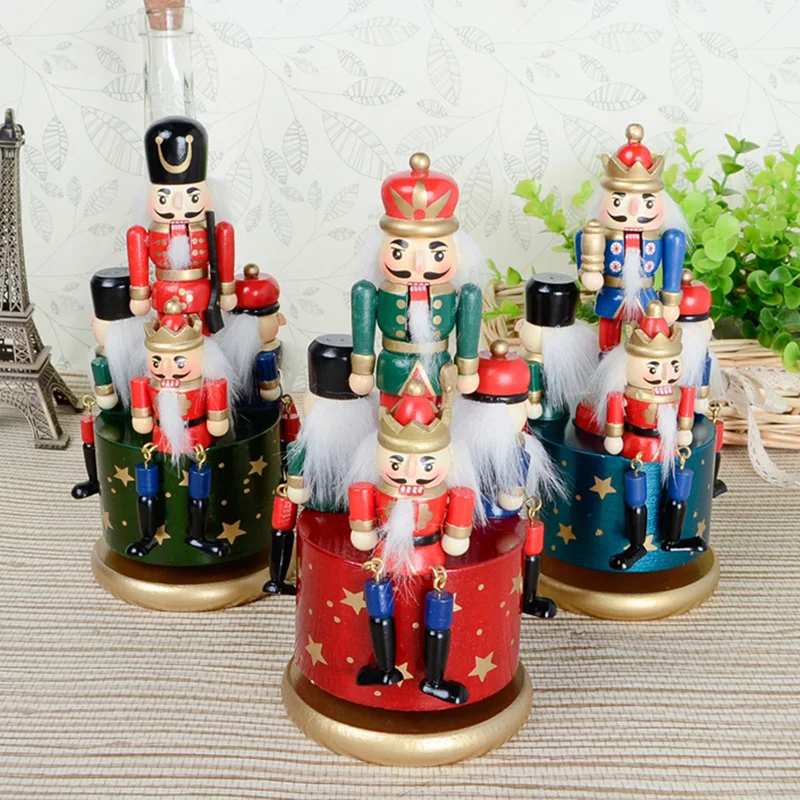 D333 20 см музыкальный вращающийся гайковёр кукла игрушка детская Рождественская