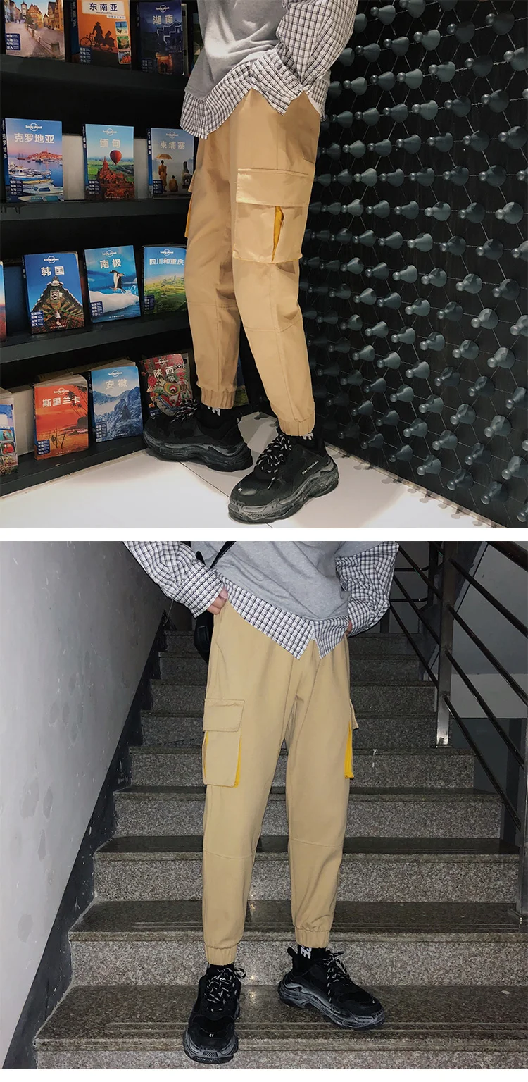 2019 мужские брюки Карго повседневные мужские брюки мешковатые обычные хлопковые брюки мужские военные тактические брюки с несколькими