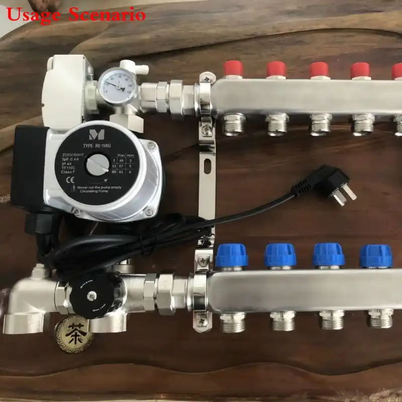 DN25 Water circulating pumps water manifold hot / cold water mixing