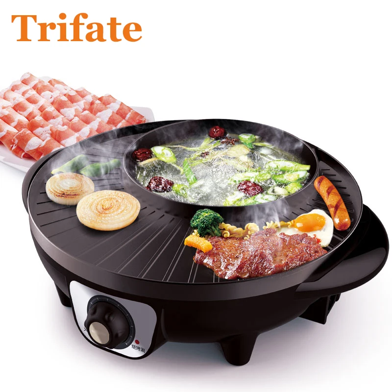 3201 Multifunctional 1600W Electric Pan Grill BBQ Grill