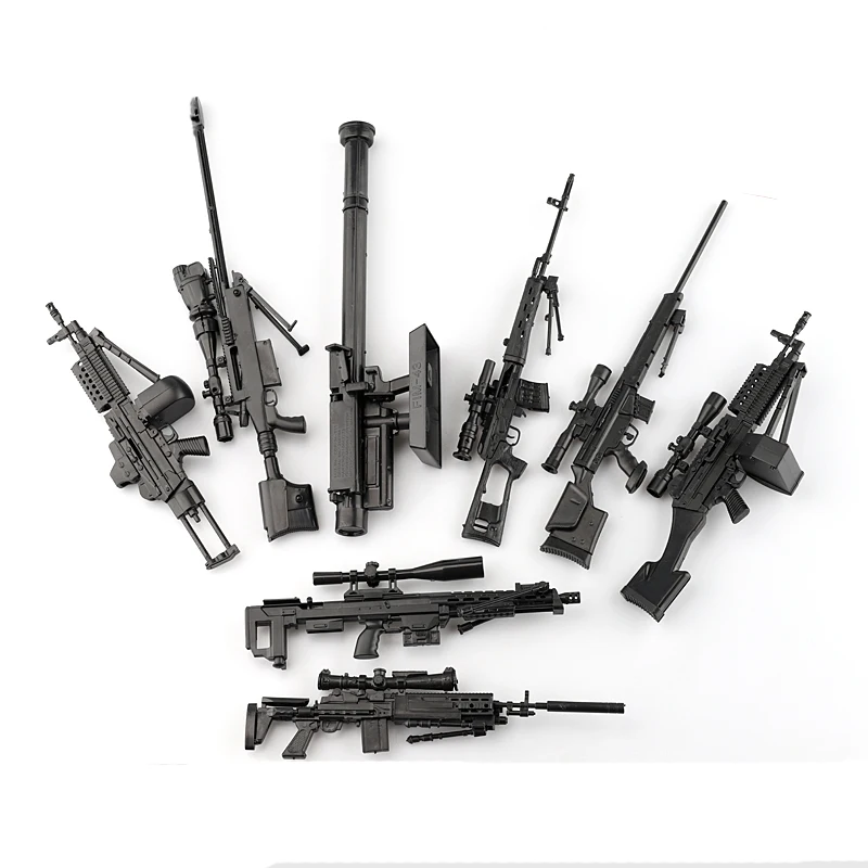 8 шт 1:6 4D ружьё модель черное оружие солдаты ракетная установка ЗРС SVD снайперская