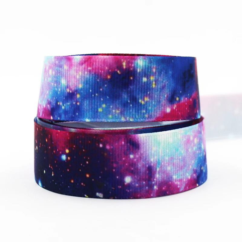 IuBuFiGo лента 7/8 &quotградиентная цветная печатная Grosgrain 22 мм ленты DIY вручную
