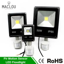 

Flood Light Led Lamp 220V ip65 10w 30w 50w LED Infrared Floodlight With Pir Motion Sensor Spotlight Outdoor Led Reflector Garden
