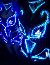 Newest Led Luminous Sexy Lady Crystal Evening Dress Women Dance DS Costume Led Light Illuminate Stage Clothes Dance Wear