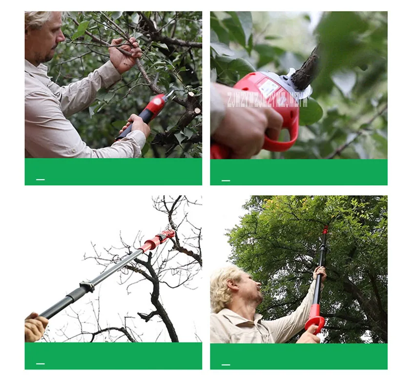 YT6502 Электрический фруктовое дерево секатор филиалы садовые цветы садовые ножницы перезаряжаемые высокий филиал ножницы 24 V 4Ah