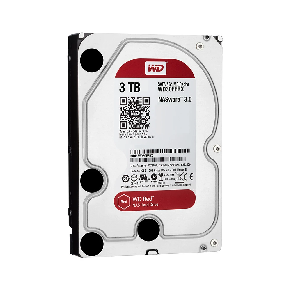 Best Western Digital Red NAS Hard Disk Drive 3TB 5400 RPM Class SATA 6 GB/S 64 MB Cache 3.5" for Decktop WD Nas Office NAS Systems 1