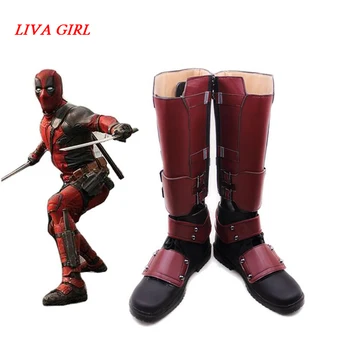 

Deadpool From X-men Cosplay Superhero X-Men Deadpool Boots Shoes High Quality PU Custom Made