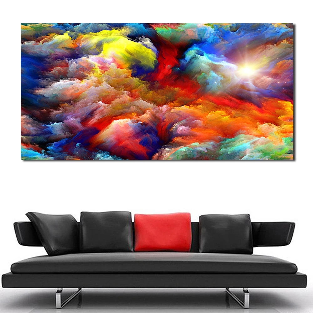 

JQHYART Abstract Cloud Paintings On Canvas Modern Wall Pictures For Living Room Home Decor No Frame Oil Painting