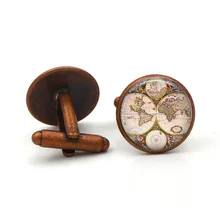 Роскошная рубашка мир запонки в виде карты для мужчин бренд манжеты Кнопка де маншет Красочные Запонки Высокое качество abotoaduras ювелирные изделия