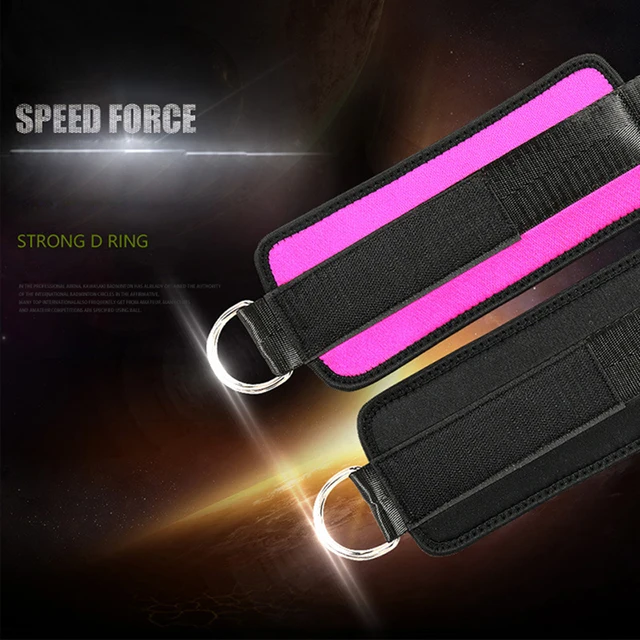 AOLIKES 1PCS Fitness Adjustable D-Ring Ankle Straps Foot Support Ankle Protector Gym Leg Pullery with Buckle Sports Feet Guard
