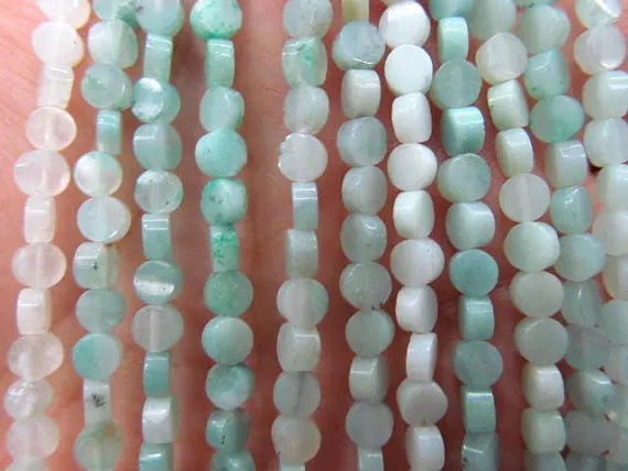 

5strands 3-6mm Natual Amazonite ,Afrrical Turquoise,Brazil agate Sardonyx Carmerial round button coin Mixed loose bead