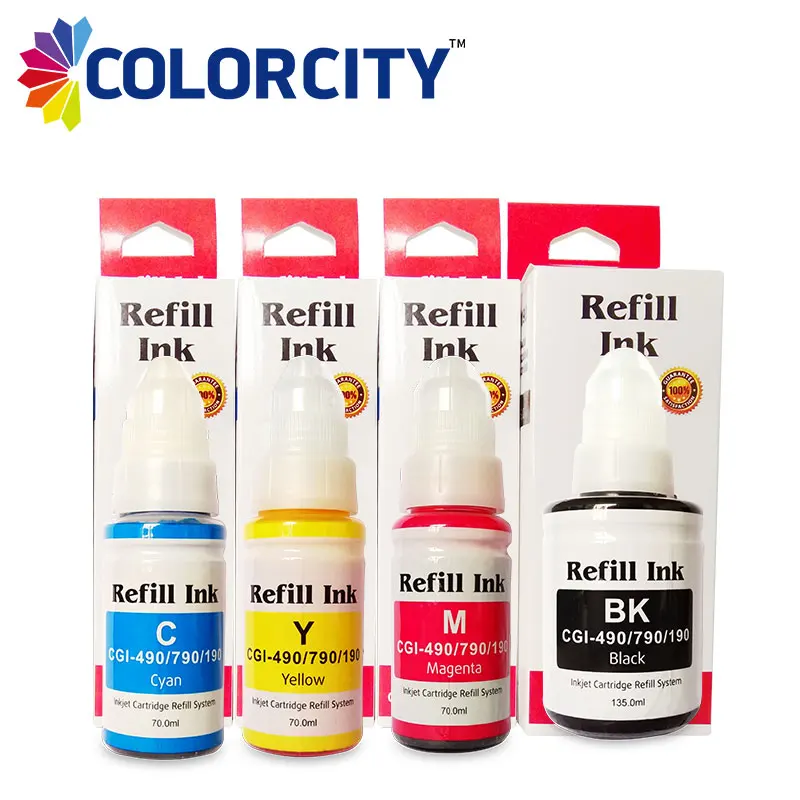 Комплект чернил для canon pixma G1400 G2400 G3400 G1000 G2000 G3000 G1100|dye ink|ink for canonink refill kit |