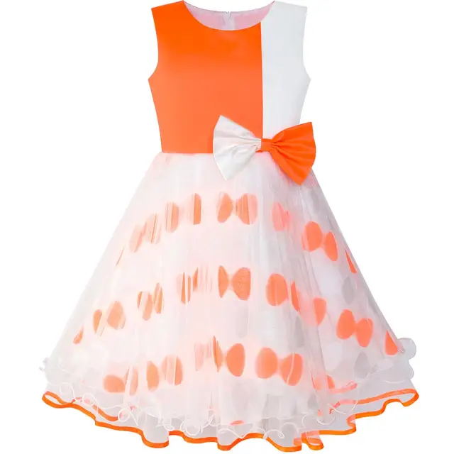 Orange Wedding Flower Girl Dresses