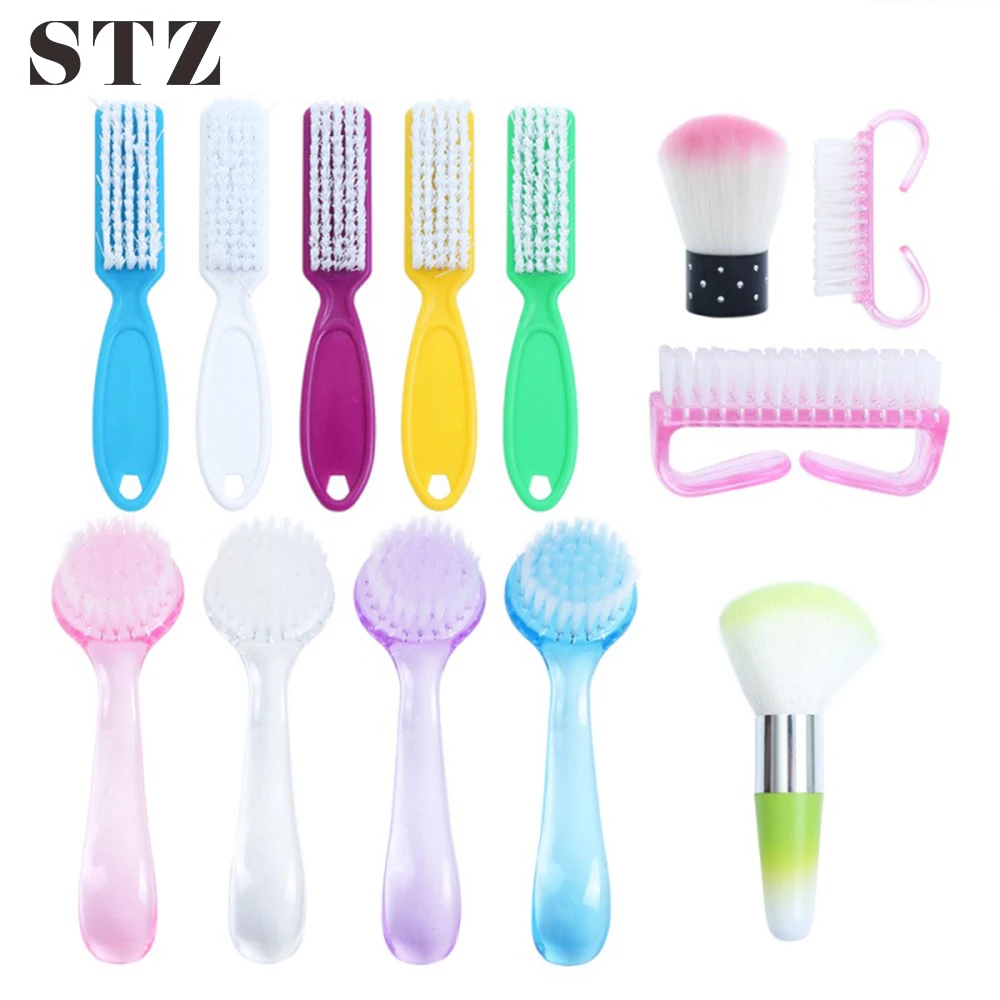 Buy STZ 1pcs Nail Cleaning Brush Tools Soft Cleaner Dust File Nail Art Manicure