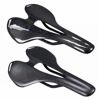 

NO LOGO Glossy/Matte Black Full UD Carbon Fiber Bicycle Saddle Road/MTB Bike Seat Mat 270*143mm Cycling Parts