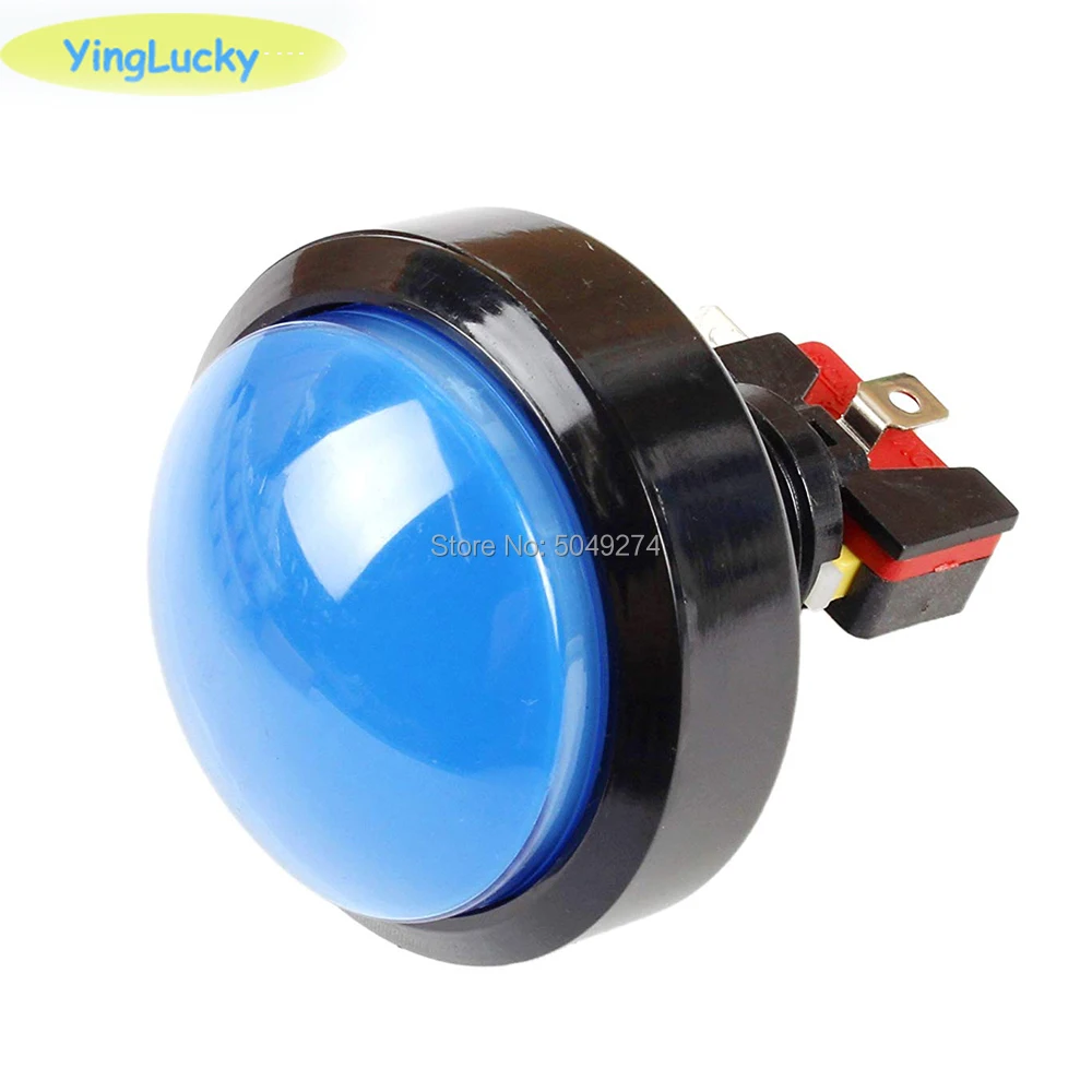 Kit Boutons Arcade 60mm LED 12V - 5 Couleurs, 5 Pièces, Micro-interrupteur Uxcell