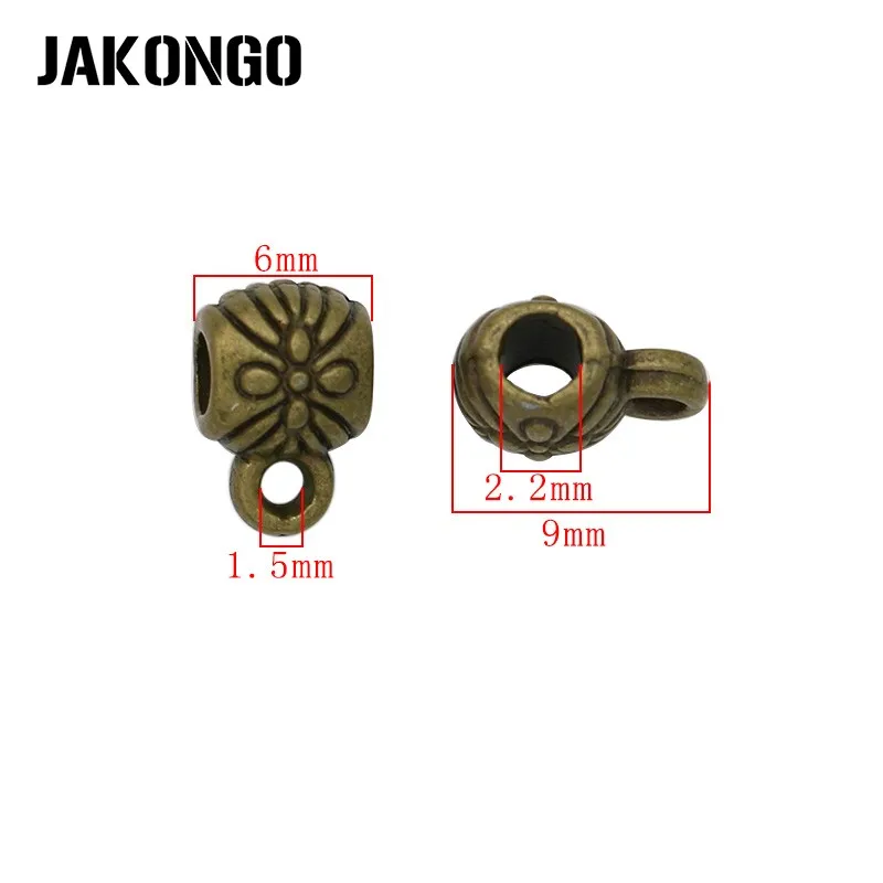 JAKONGO 20 шт антикварные бронзовые бусины европейские для изготовления браслета и
