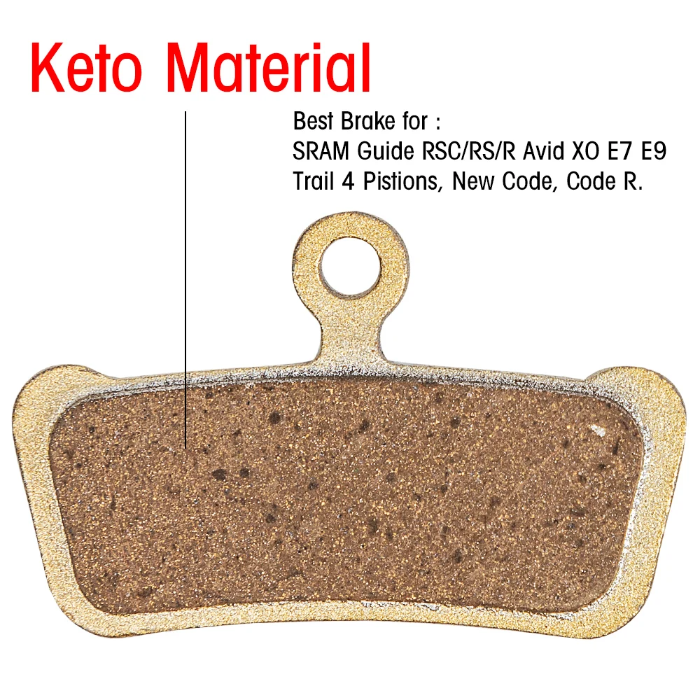 Full Metal Keto Bicycle Disc Brake Pads For SRAM Guide RSC/RS/R Avid XO E7 E9 Trail 4 Pistions MTB Resin Hydraulic Brake Pad Full Metal Keto Bicycle Disc Brake Pads For SRAM Guide RSC/RS/R Avid XO E7 E9 Trail 4 Pistions MTB Resin Hydraulic Brake Pad