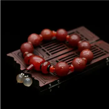 

Natural Scrub Agate Bracelet Six-Word Mantra Beads Bracelet Tibetan Old Agate Transfer Bracelet ab25#
