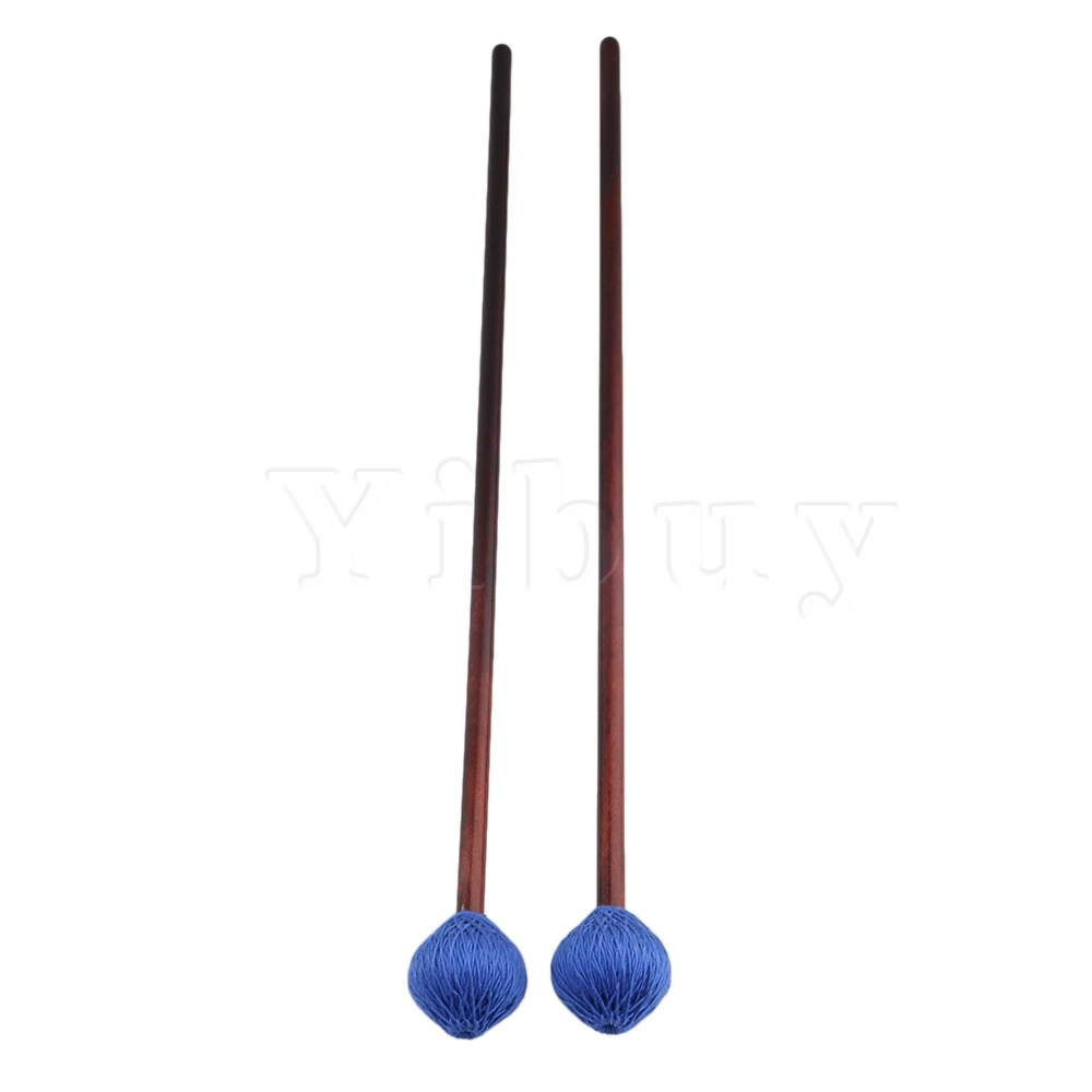 

Yibuy Maple Handles and Blue Woolen Yarn Head Hard Keyboard Marimba Mallets Pack of 2