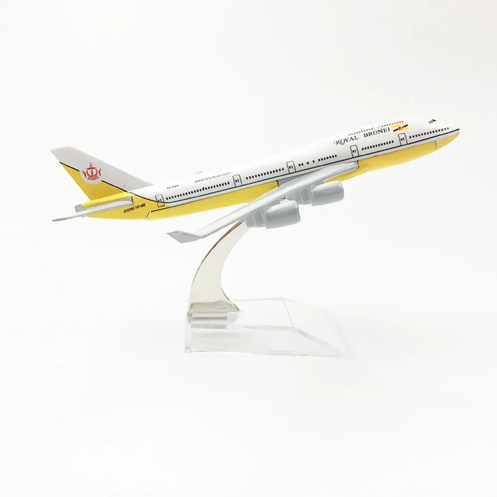 1/400 масштаб самолета Боинг 747 Royal Brunei 16 см сплава плоскости B747 модель игрушки Для детей подарок для коллекции