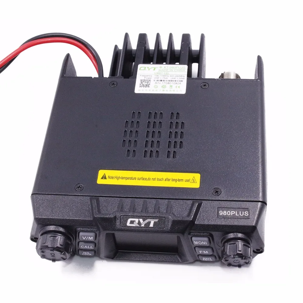 QYT KT-980 PLUS высокой мощности 75 Вт(VHF)/55 Вт(UHF) двухдиапазонный четырехъядерный резервный база мобильного радио KT-980Plus автомобиля радио HAM KT980PLUS